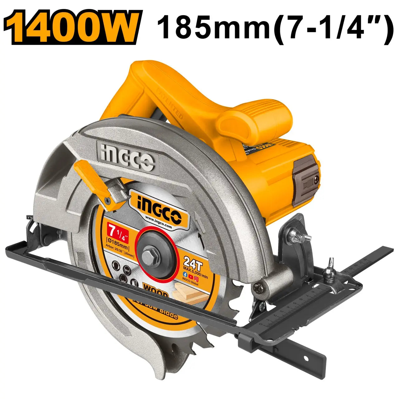 Ingco - 185mm - Circular Saw - 220 volt - 1400 Watt - CS18538 - Power Tools Direct