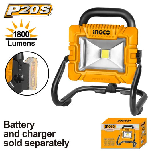 Ingco - Portable Lamp - 20 volt - 20 watt - Cordless - CWLI2025 - Bare Tool - Power Tools Direct