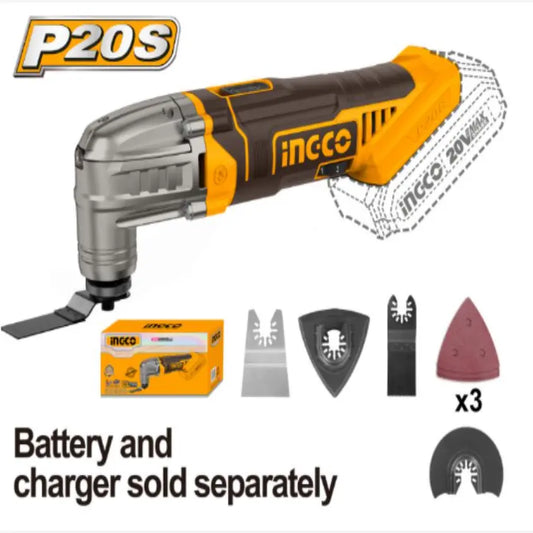 Ingco - Multi-tool - 20 volt - cordless - CMLI2022 - Bare Tool - Power Tools Direct