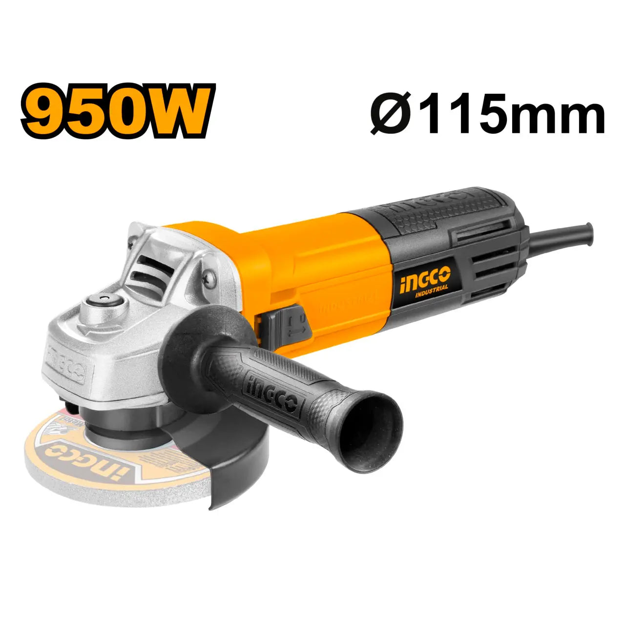 Ingco - 115mm Angle Grinder - 220 volt - 950 watt -  AG8508 - Power Tools Direct