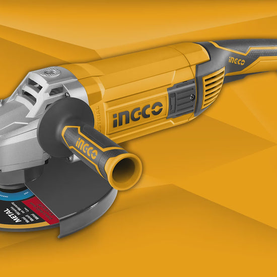 Ingco - 230mm Angle Grinder - 220 volt - 2400watt -  AG24008 - Power Tools Direct-MP4