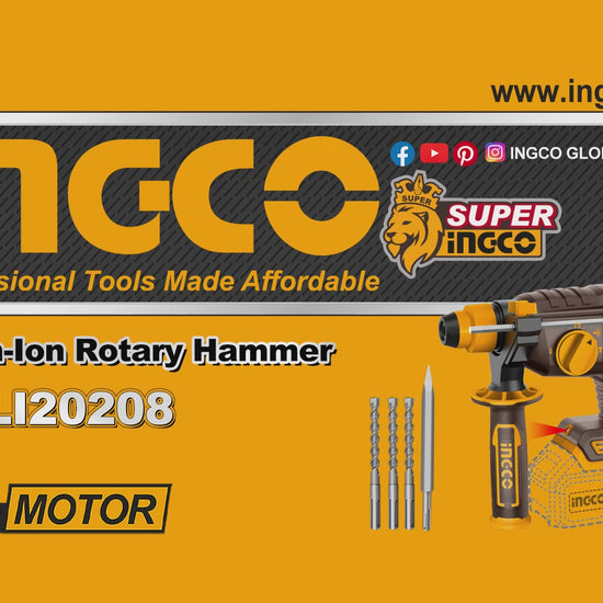 Ingco - Rotary Hammer Drill - SDS Plus - 20 volt - CRHLI20208 - Power Tools Direct-MP4