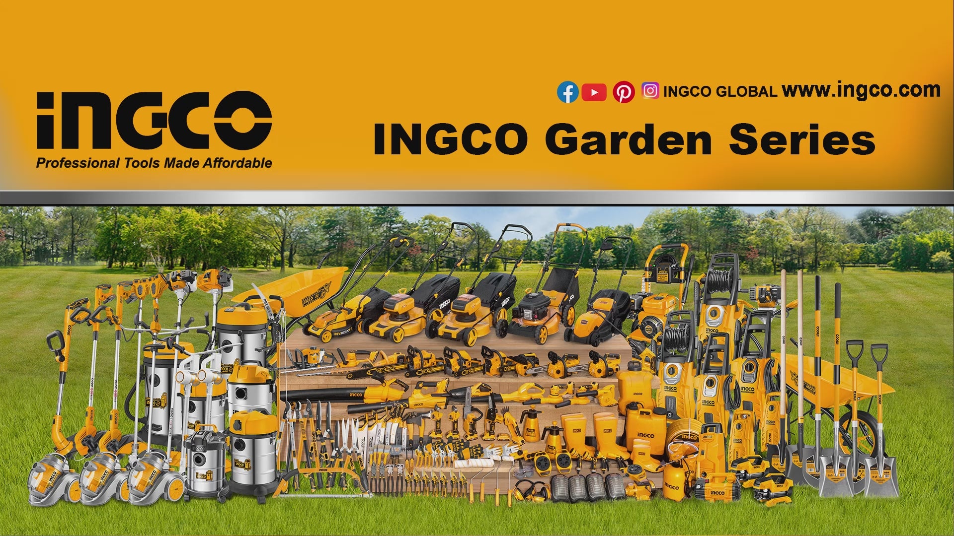 Ingco -  Pole Saw With Pole Hedge Trimmer - 20 volt - cordless - CPTS201681 - Kit - Power Tools Direct-MP4