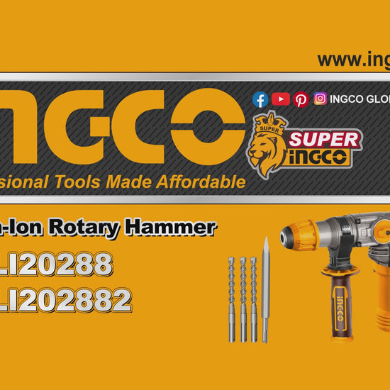 Ingco - Rotary Hammer Drill - SDS Plus - 20 volt - CRHLI20288 - Bare Tool - Power Tools Direct-MP4
